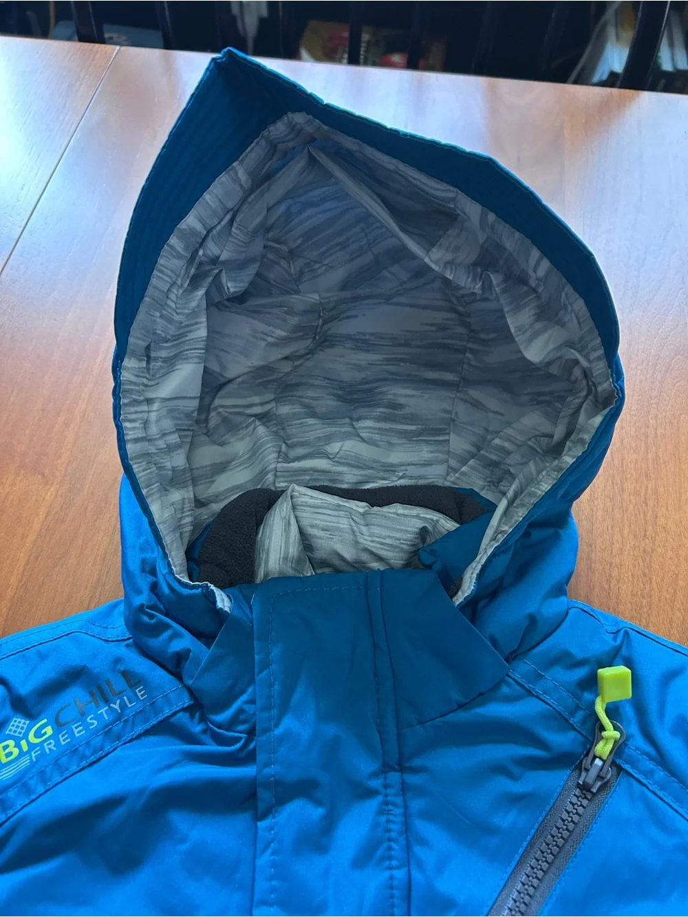 Boys Blue Hooded Ski Jacket Sz 5